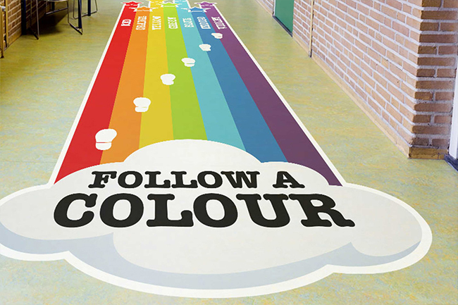 follow a colour rainbow custom decals