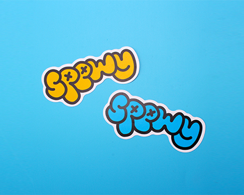 custom die cut spewy stickers