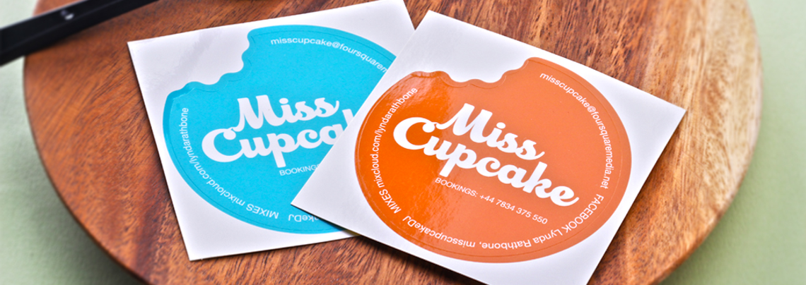 CupCake Kiss Cut Mirrorkote Stickers